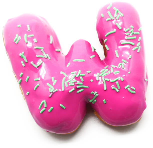 Wondernuts - donat huruf W