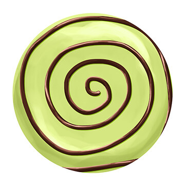Wondernuts - donat huruf rasa unik, Green Tea