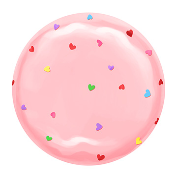 Wondernuts - donat huruf rasa unik, Strawberry